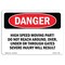 Signmission Safety Sign, OSHA Danger, 18" Height, 24" Width, High Speed Moving Part, Landscape OS-DS-D-1824-L-1664 - alternate 1